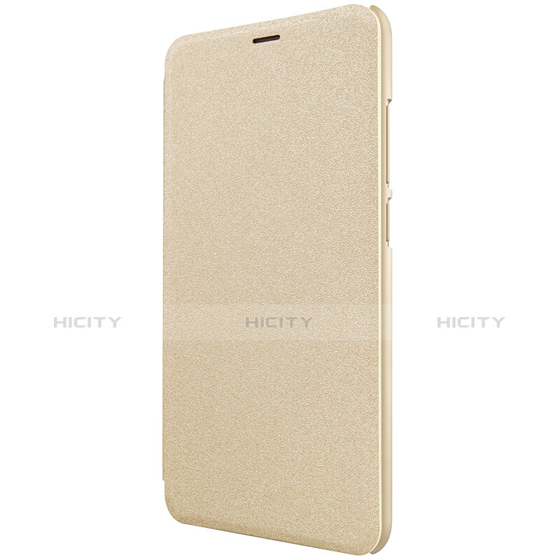 Cover Portafoglio In Pelle con Supporto per Xiaomi Redmi Note 5 Indian Version Oro