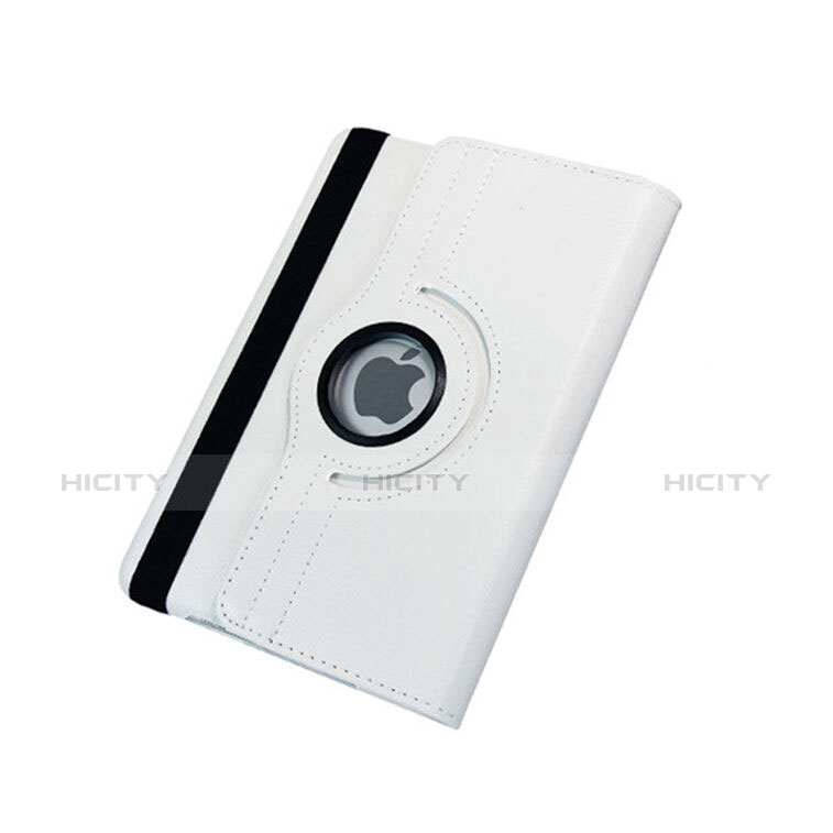 Cover Portafoglio In Pelle con Supporto Rotazione per Apple iPad Mini 3 Bianco