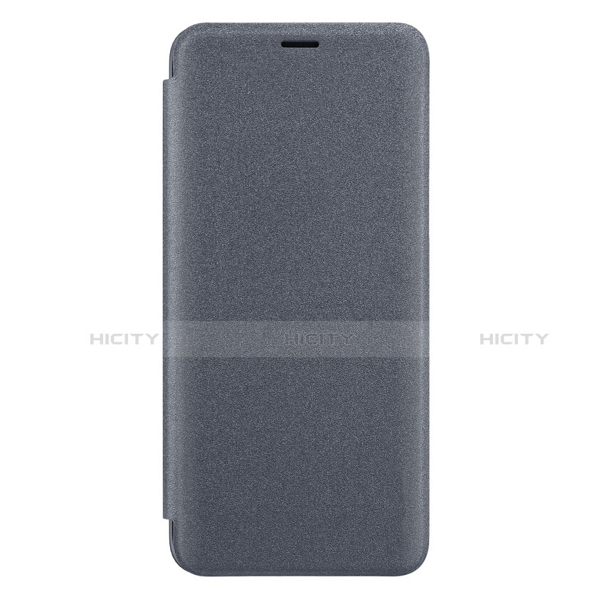 Cover Portafoglio In Pelle con Supporto S01 per Samsung Galaxy S9 Nero