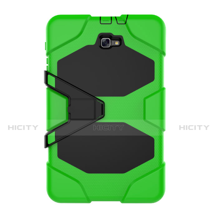 Cover Silicone e Plastica Opaca con Supporto per Samsung Galaxy Tab A6 10.1 SM-T580 SM-T585 Verde