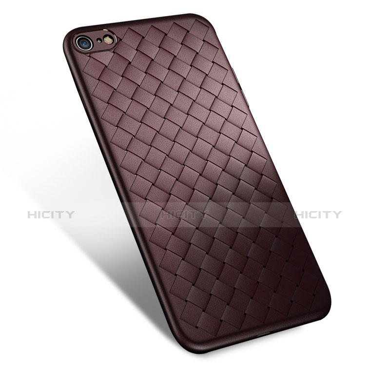 Cover Silicone Morbida In Pelle per Apple iPhone 6 Marrone