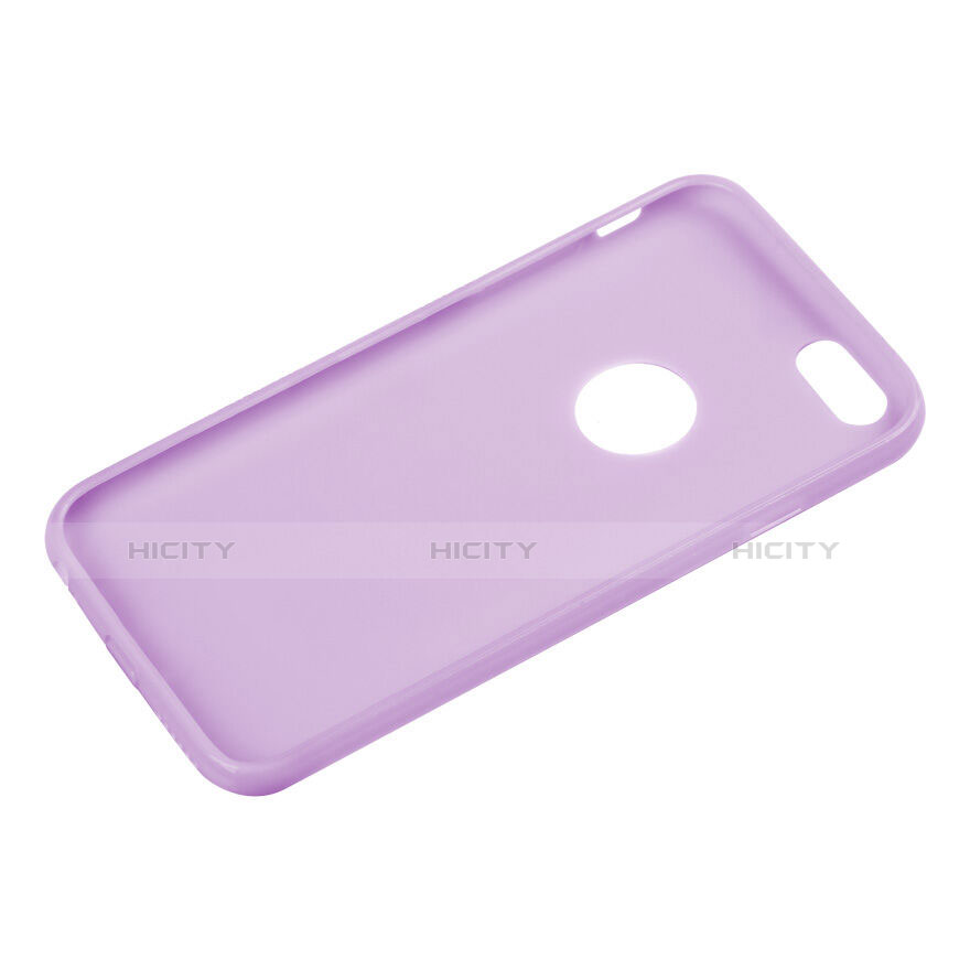 Cover Silicone Morbida Lucido con Foro per Apple iPhone 6 Viola