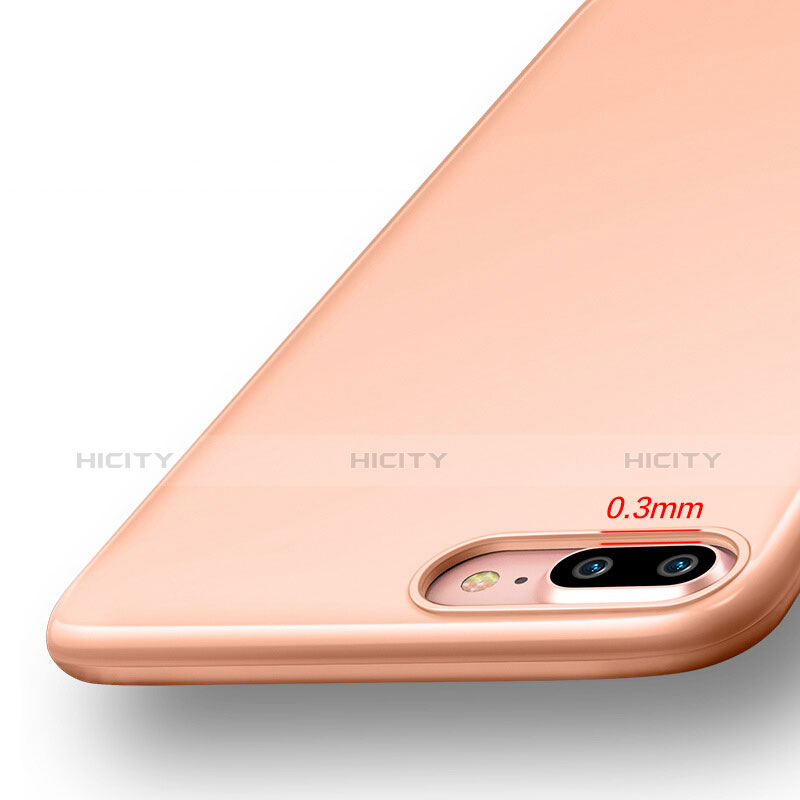 Cover Silicone Morbida Lucido per Apple iPhone 7 Plus Arancione