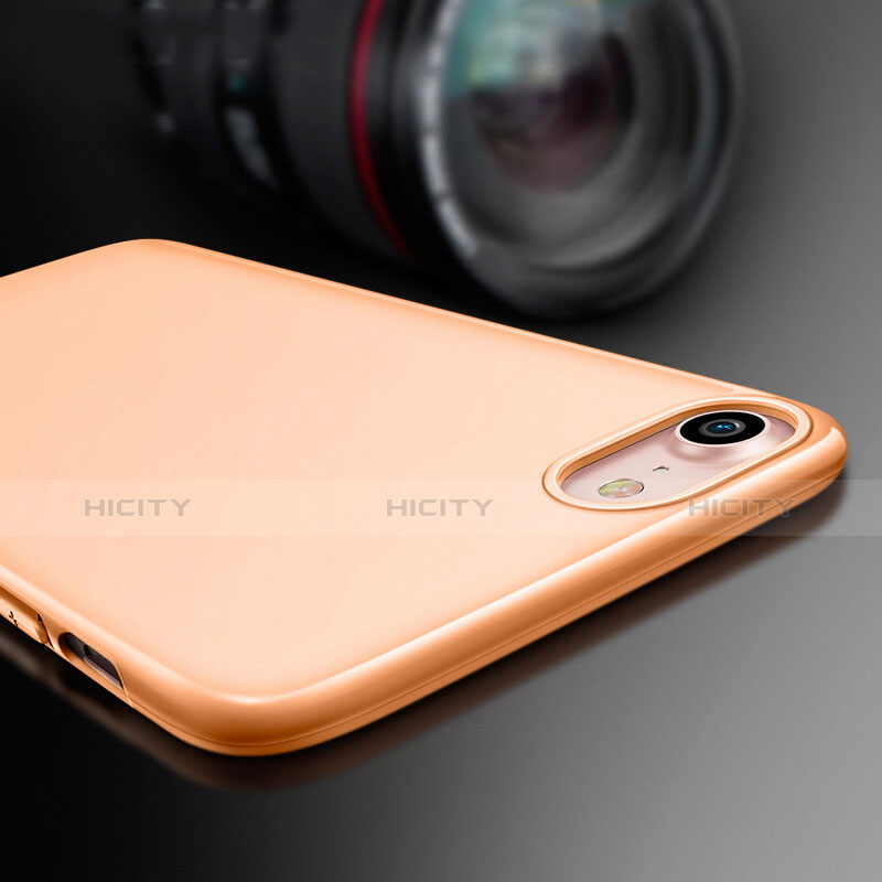 Cover Silicone Morbida Lucido per Apple iPhone 8 Arancione