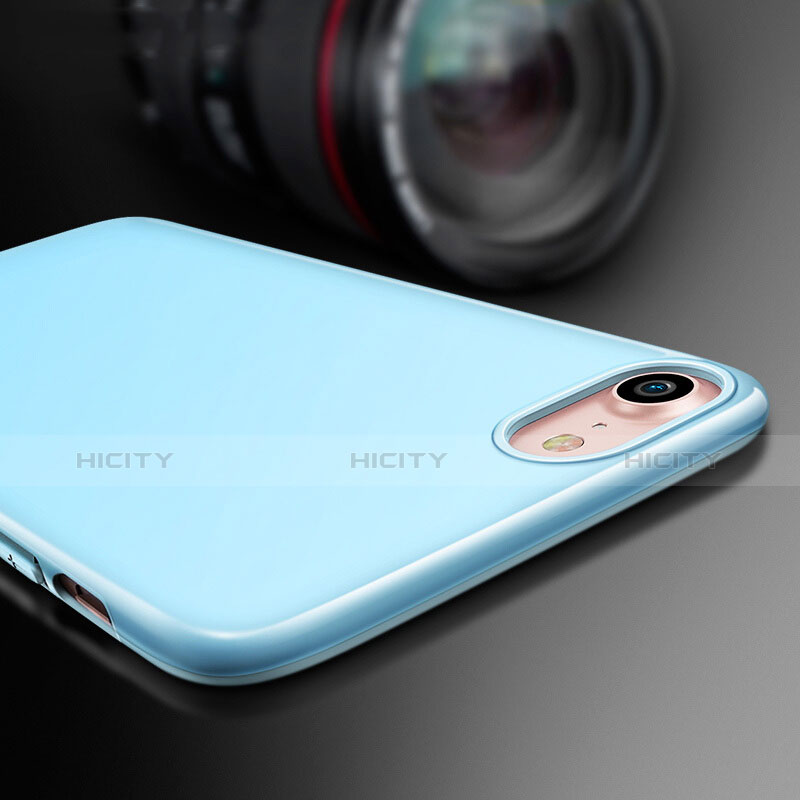 Cover Silicone Morbida Lucido per Apple iPhone 8 Cielo Blu