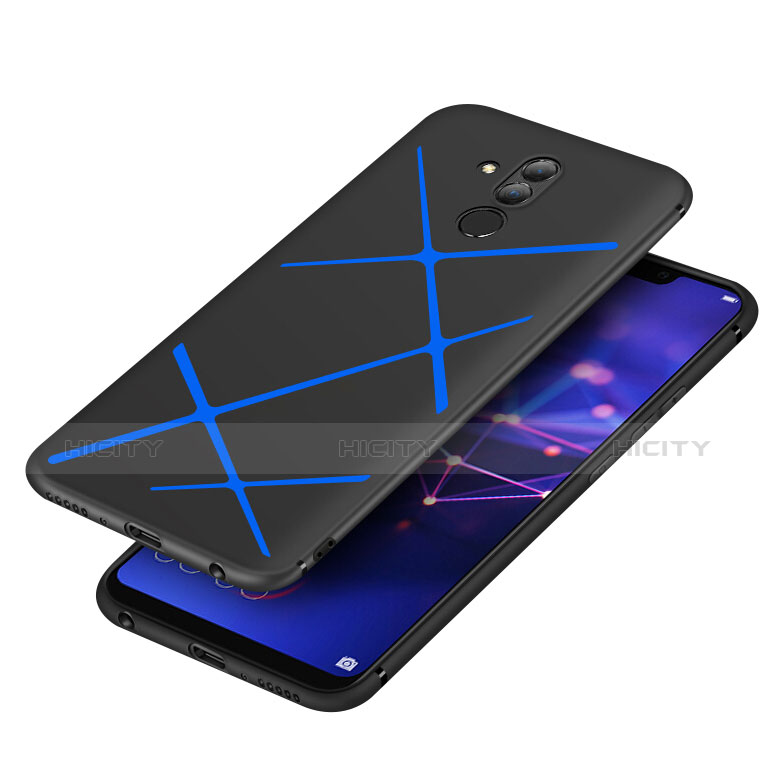 Cover Silicone Morbida Spigato per Huawei Maimang 7 Blu