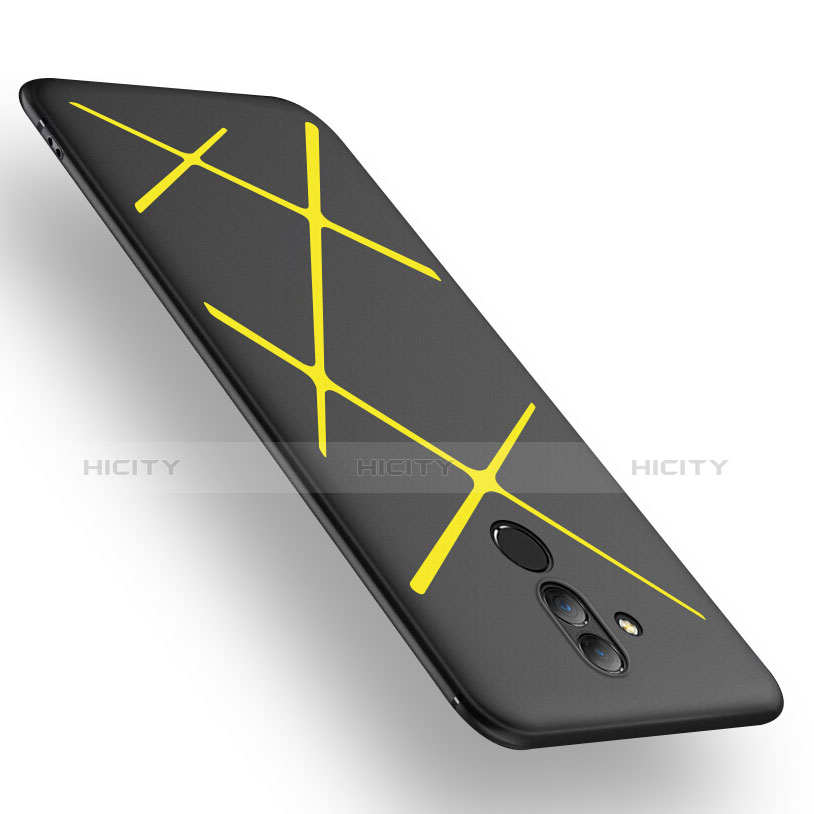 Cover Silicone Morbida Spigato per Huawei Mate 20 Lite Giallo