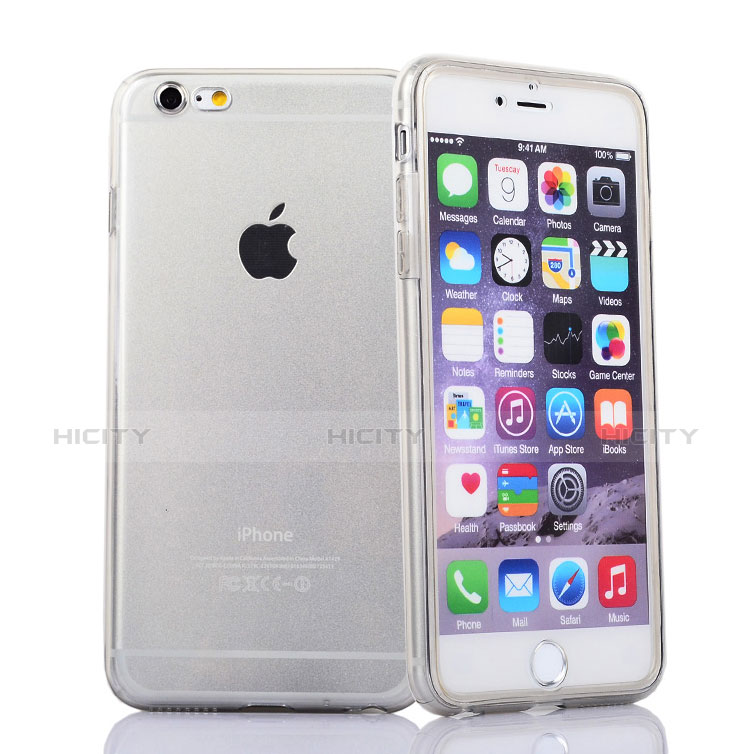 Cover Silicone Trasparente A Flip Morbida per Apple iPhone 6S Bianco