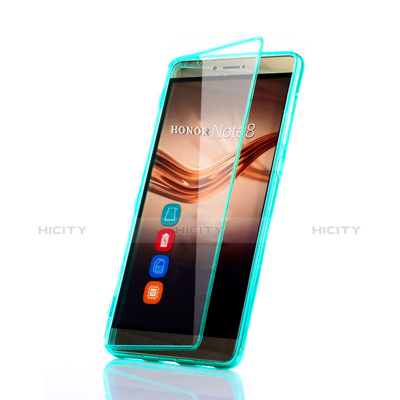 Cover Silicone Trasparente A Flip Morbida per Huawei Honor V8 Max Verde