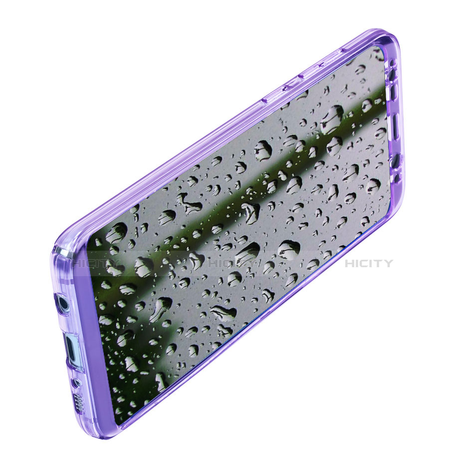 Cover Silicone Trasparente A Flip Morbida per Samsung Galaxy S8 Viola