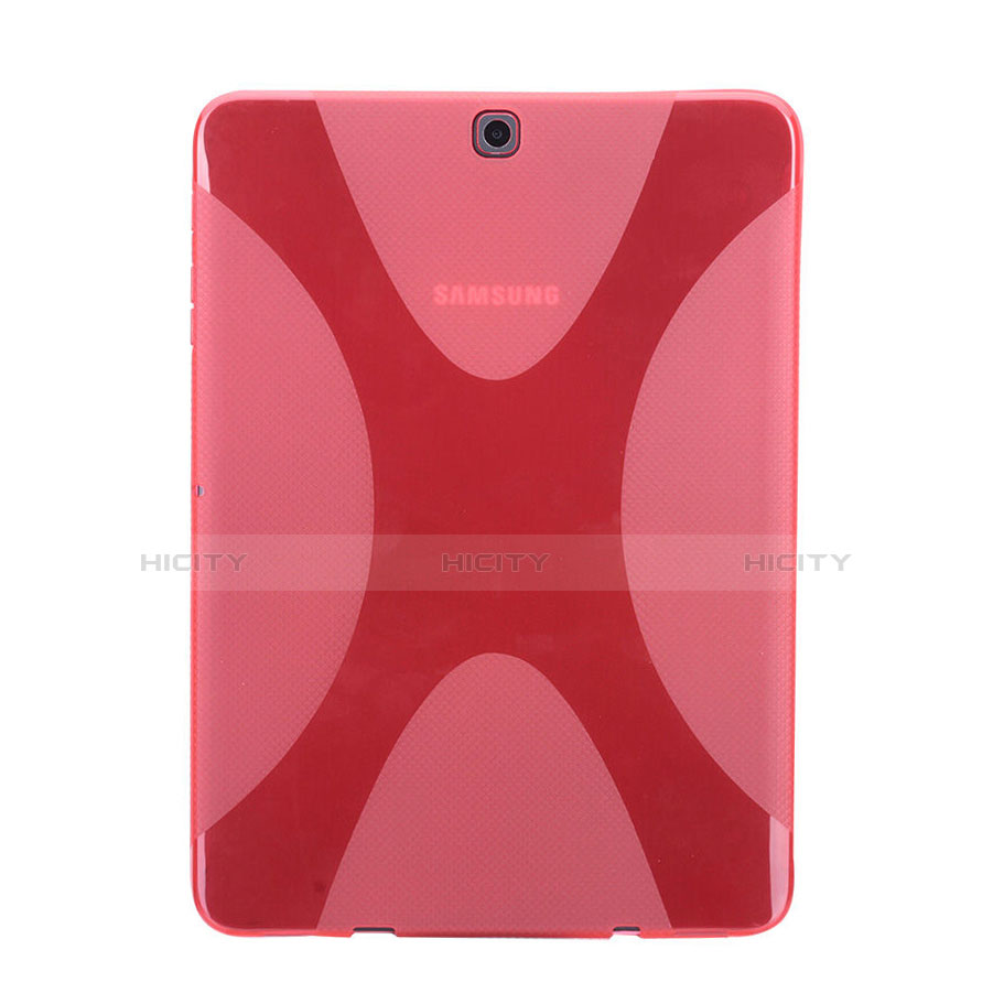 Cover Silicone Trasparente Morbida X-Line per Samsung Galaxy Tab S2 8.0 SM-T710 SM-T715 Rosso