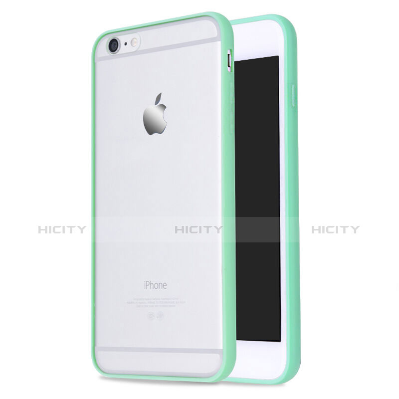 Cover Silicone Trasparente Opaca Laterale per Apple iPhone 6 Plus Verde