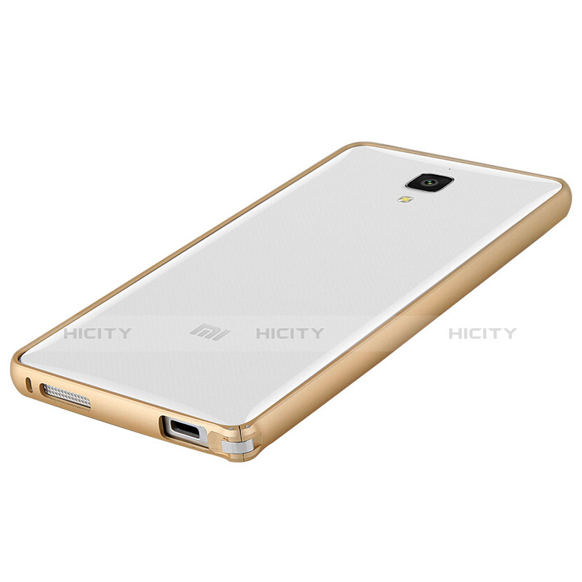 Cover Silicone Trasparente Opaca Laterale per Xiaomi Mi 4 LTE Oro