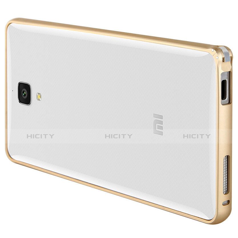 Cover Silicone Trasparente Opaca Laterale per Xiaomi Mi 4 LTE Oro