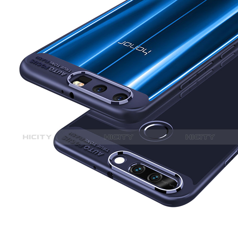 Cover Silicone Trasparente Specchio Laterale 360 Gradi per Huawei Honor 9 Blu