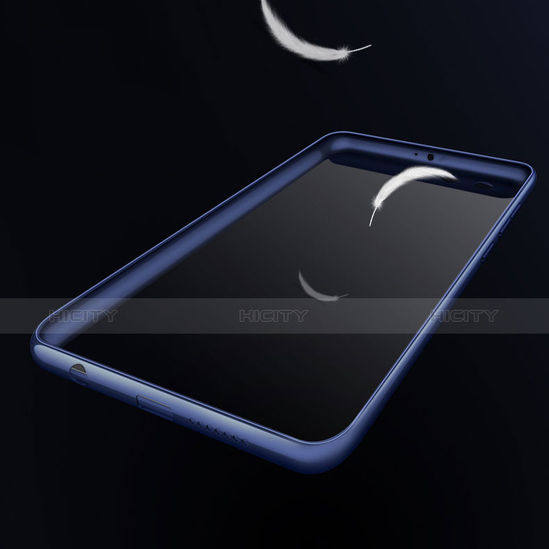 Cover Silicone Trasparente Specchio Laterale 360 Gradi per Huawei Honor 9 Blu