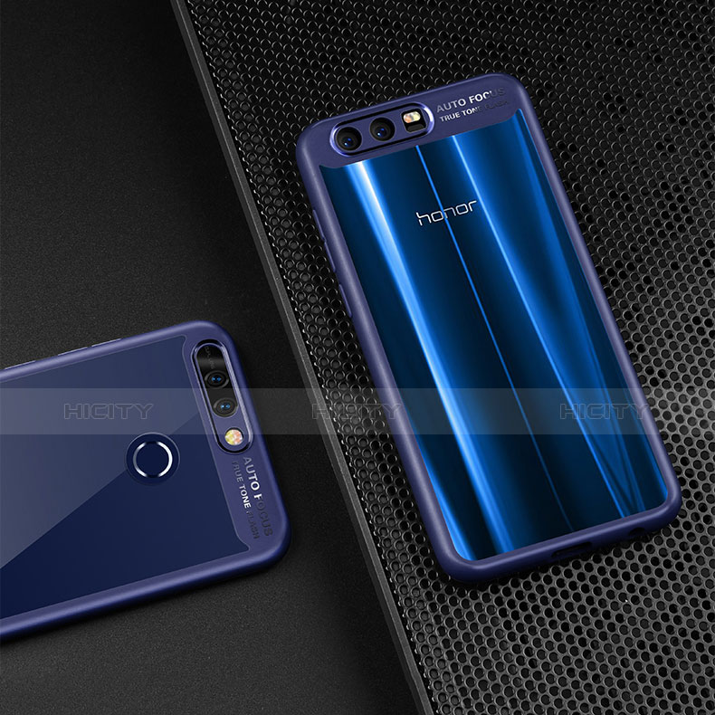 Cover Silicone Trasparente Specchio Laterale 360 Gradi per Huawei Honor 9 Blu