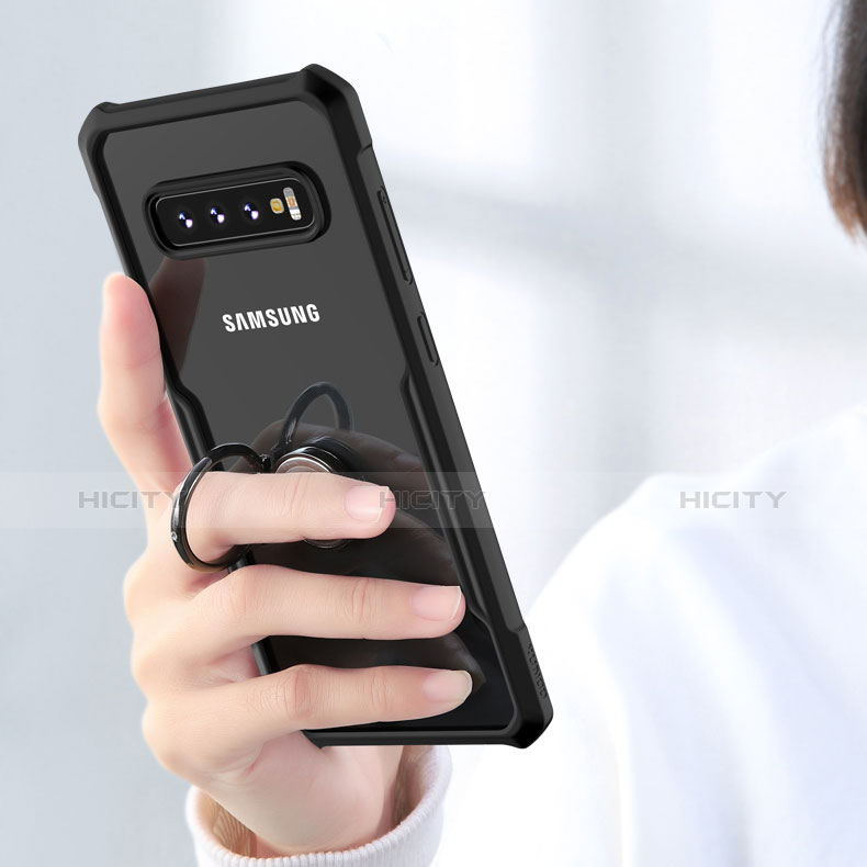 Cover Silicone Trasparente Specchio Laterale per Samsung Galaxy S10 Nero