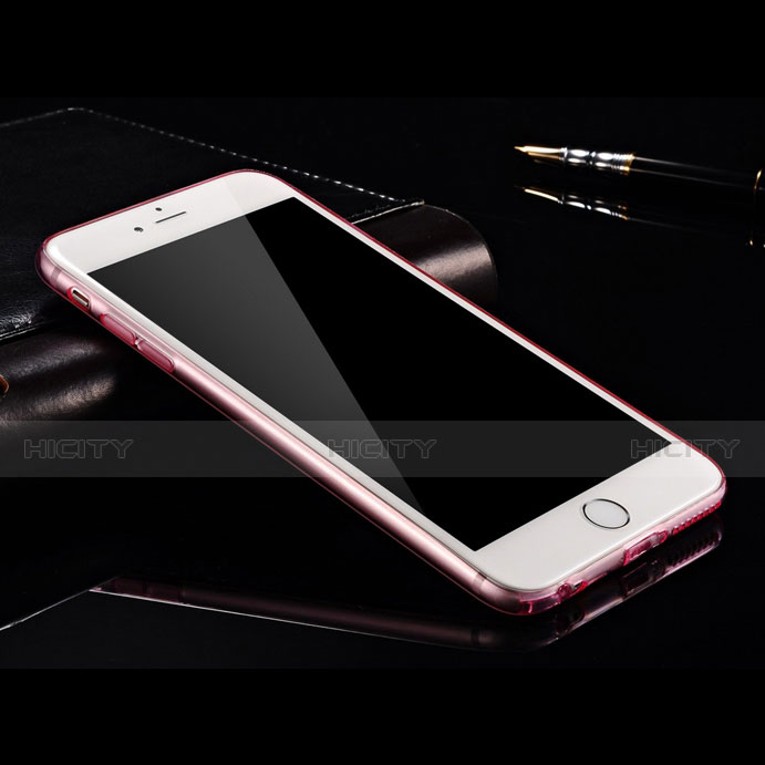 Cover Silicone Trasparente Ultra Slim Morbida per Apple iPhone 6 Plus Rosa