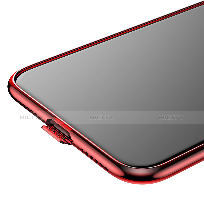 Cover Silicone Trasparente Ultra Slim Morbida per Apple iPhone X Rosso