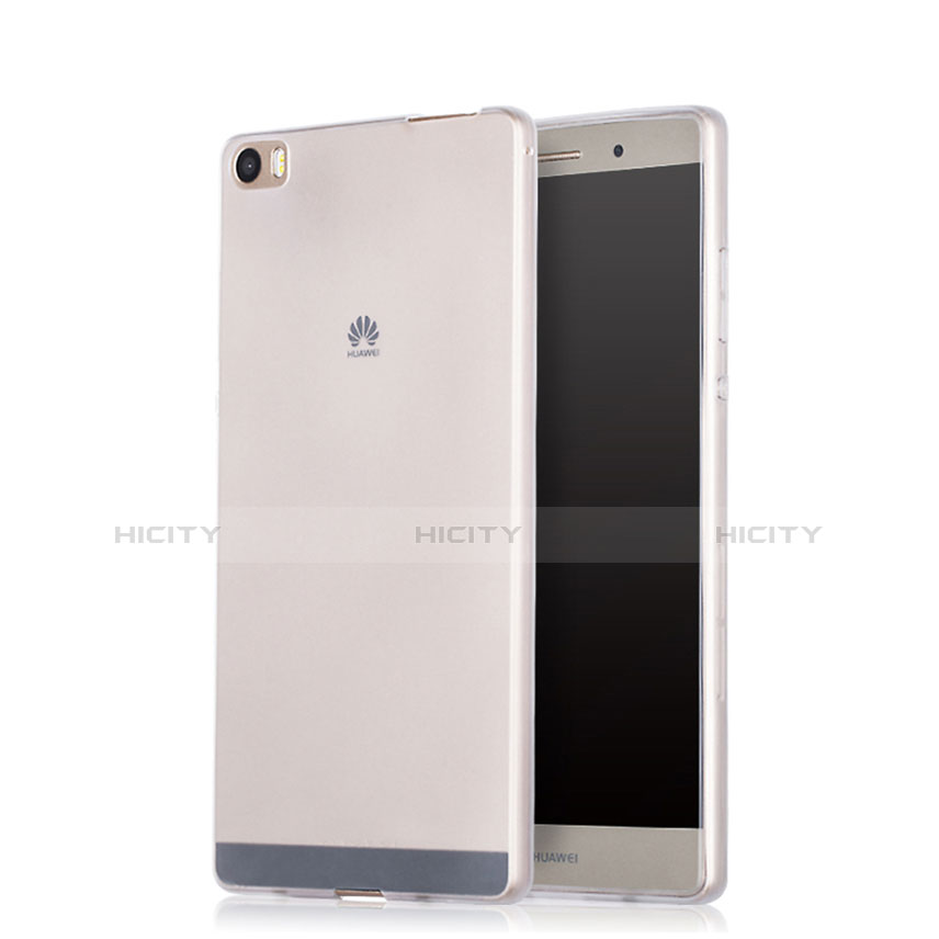 Cover Silicone Trasparente Ultra Slim Morbida per Huawei P8 Max Bianco