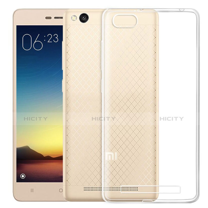 Cover Silicone Trasparente Ultra Slim Morbida per Xiaomi Redmi 3 Chiaro