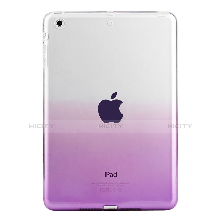 Cover Silicone Trasparente Ultra Slim Morbida Sfumato per Apple iPad Mini 2 Viola