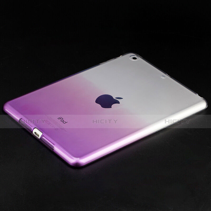 Cover Silicone Trasparente Ultra Slim Morbida Sfumato per Apple iPad Mini 2 Viola