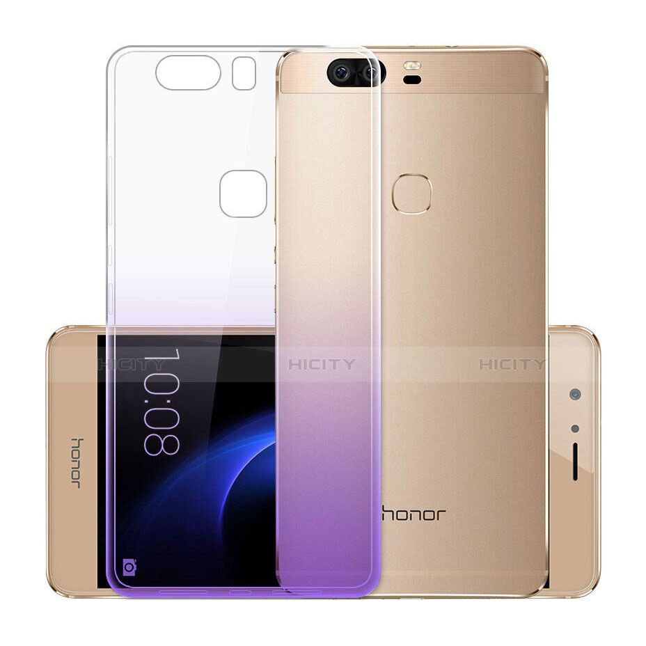 Cover Silicone Trasparente Ultra Slim Morbida Sfumato per Huawei Honor V8 Viola