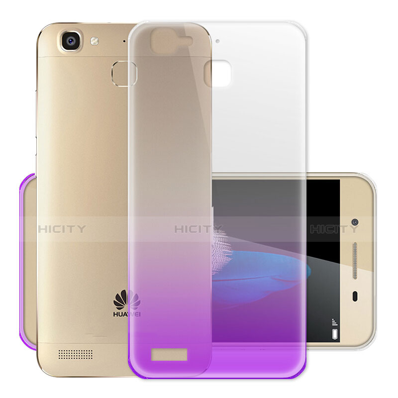 Cover Silicone Trasparente Ultra Slim Morbida Sfumato per Huawei P8 Lite Smart Viola