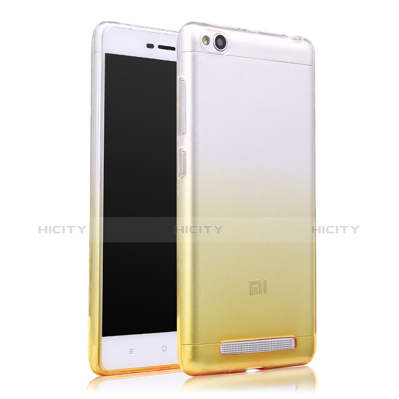 Cover Silicone Trasparente Ultra Slim Morbida Sfumato per Xiaomi Redmi 3 Giallo