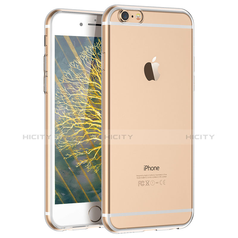 Cover Silicone Trasparente Ultra Sottile Morbida H01 per Apple iPhone 6 Plus Chiaro