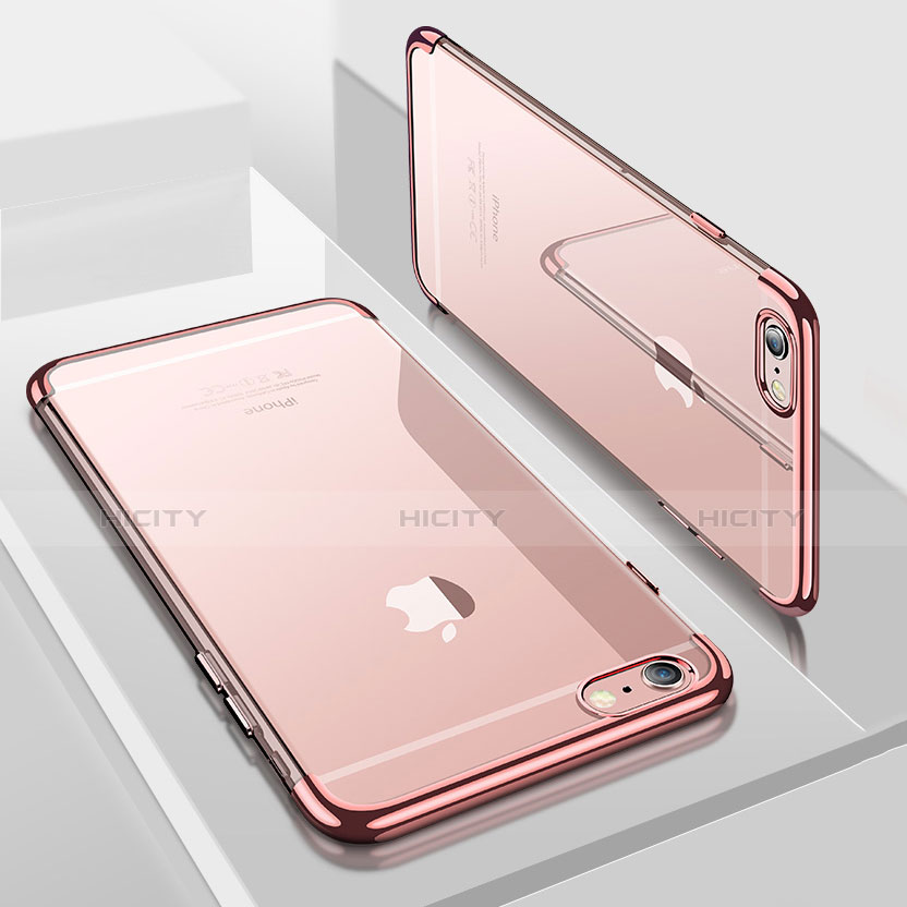 Cover Silicone Trasparente Ultra Sottile Morbida H04 per Apple iPhone 7 Oro Rosa