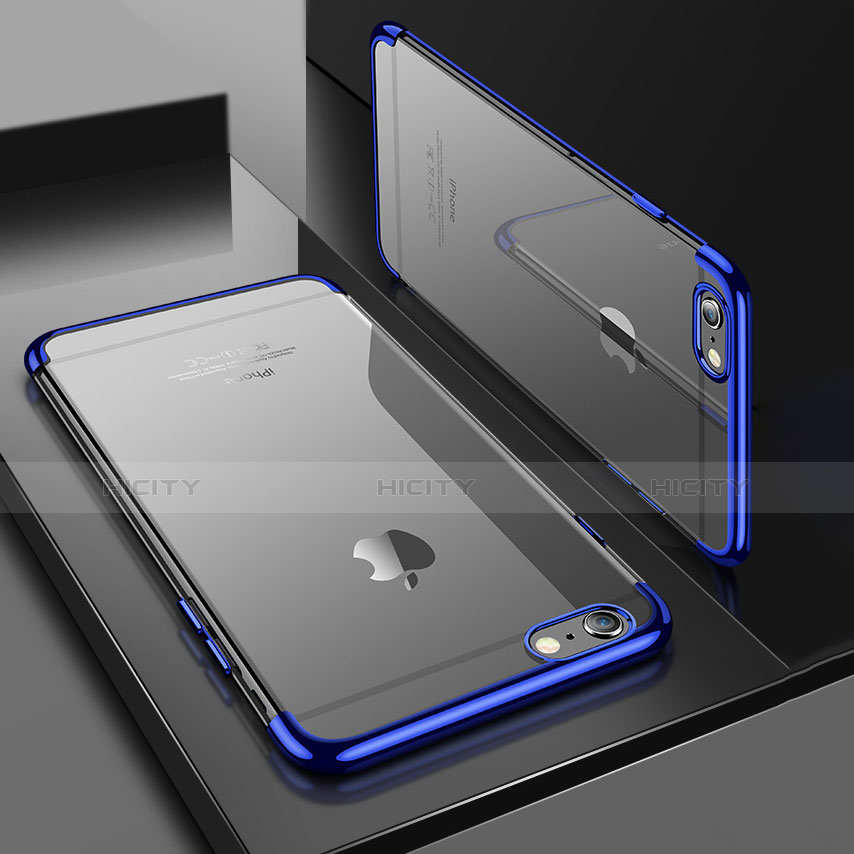 Cover Silicone Trasparente Ultra Sottile Morbida H05 per Apple iPhone 6 Blu