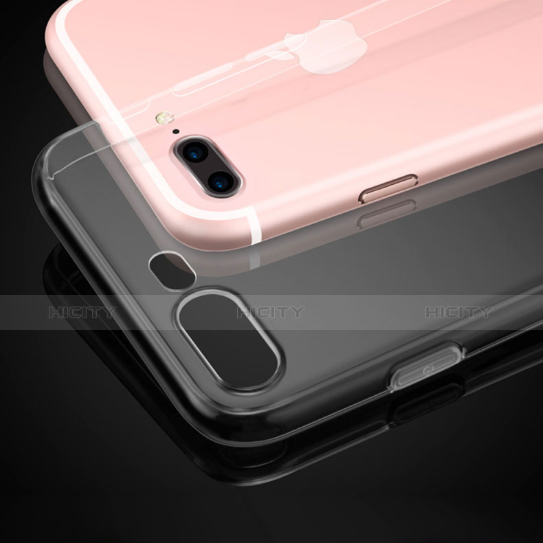 Cover Silicone Trasparente Ultra Sottile Morbida H06 per Apple iPhone 7 Plus Chiaro