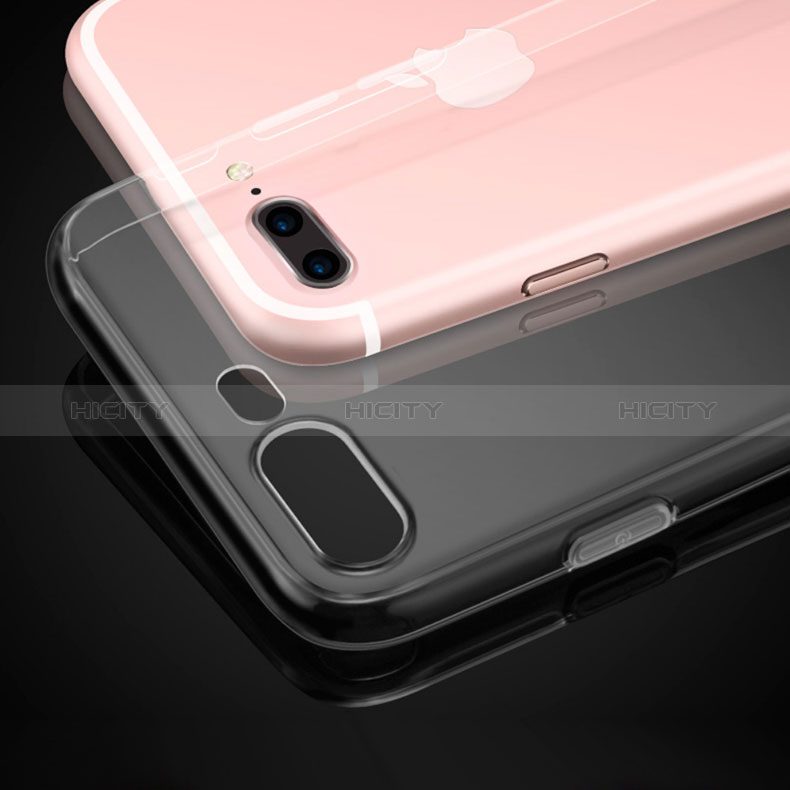 Cover Silicone Trasparente Ultra Sottile Morbida H06 per Apple iPhone 8 Plus Chiaro