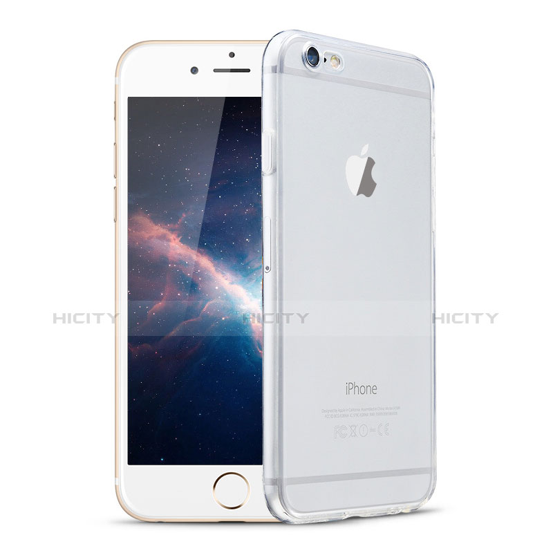 Cover Silicone Trasparente Ultra Sottile Morbida H08 per Apple iPhone 6 Chiaro
