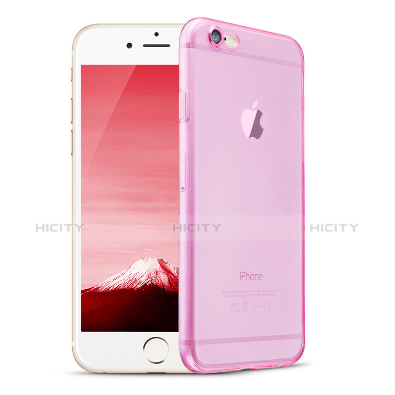 Cover Silicone Trasparente Ultra Sottile Morbida H08 per Apple iPhone 6 Rosa