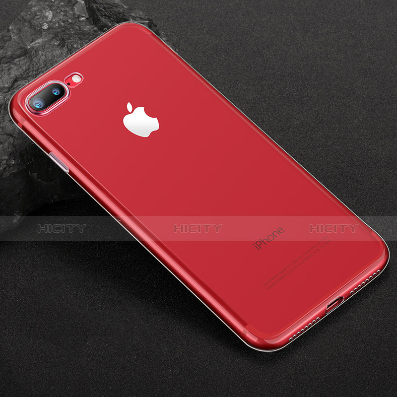 Cover Silicone Trasparente Ultra Sottile Morbida H08 per Apple iPhone 7 Plus Chiaro