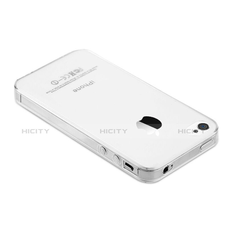 Cover Silicone Trasparente Ultra Sottile Morbida per Apple iPhone 4 Chiaro