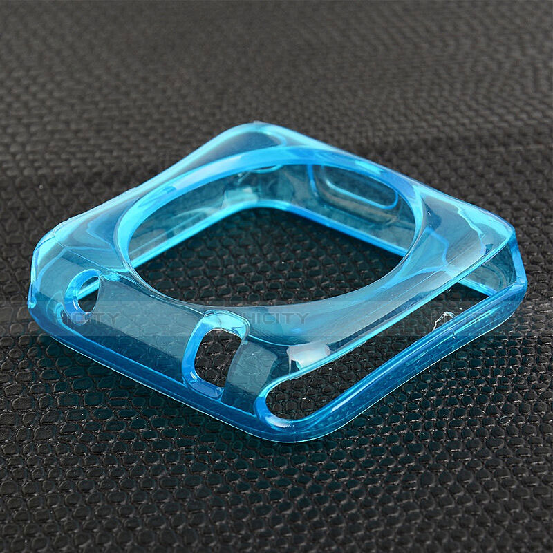 Cover Silicone Trasparente Ultra Sottile Morbida per Apple iWatch 38mm Blu