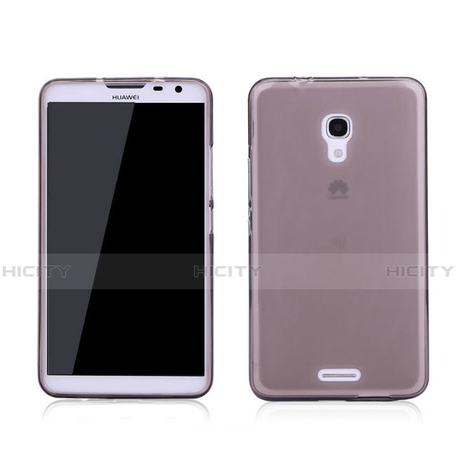 Cover Silicone Trasparente Ultra Sottile Morbida per Huawei Ascend Mate 2 Grigio