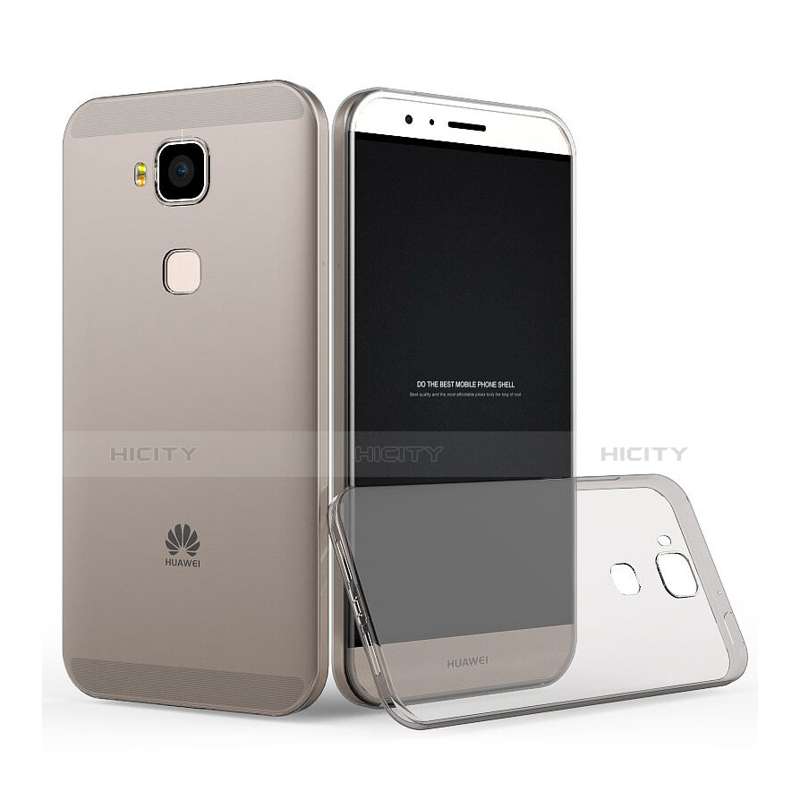 Cover Silicone Trasparente Ultra Sottile Morbida per Huawei G8 Grigio