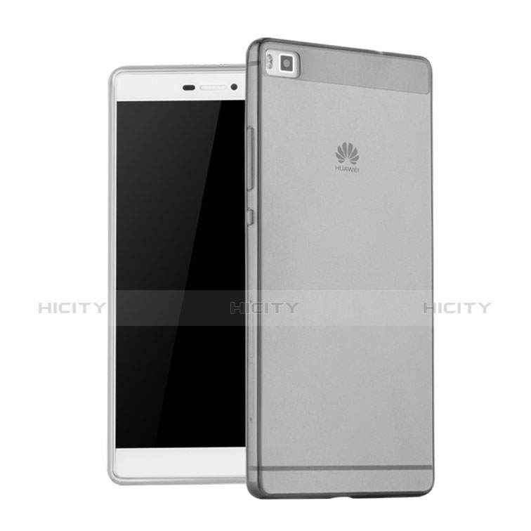 Cover Silicone Trasparente Ultra Sottile Morbida per Huawei P8 Grigio