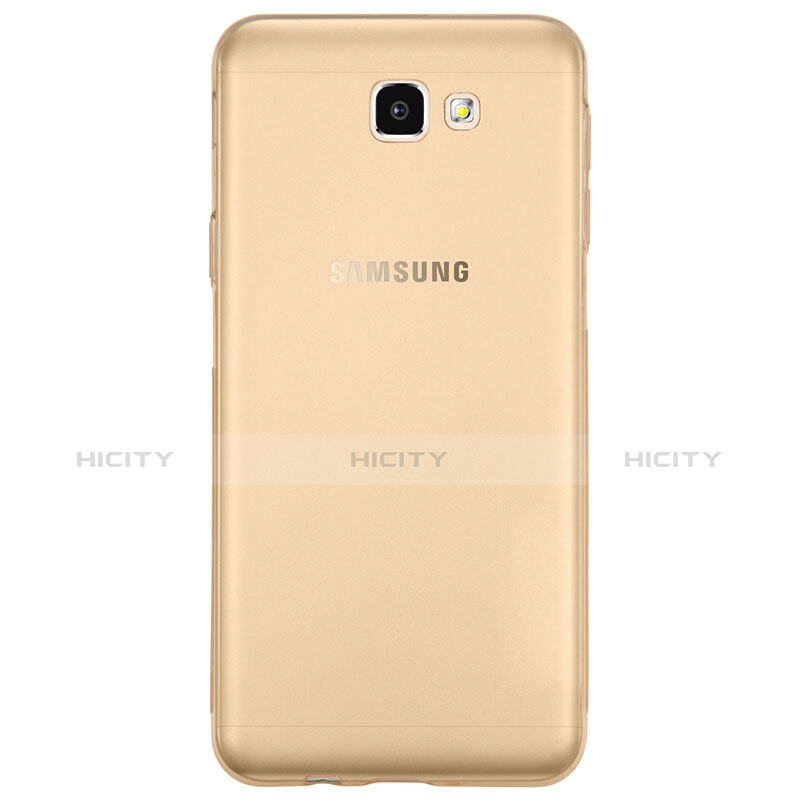 Cover Silicone Trasparente Ultra Sottile Morbida per Samsung Galaxy On5 (2016) G570 G570F Oro