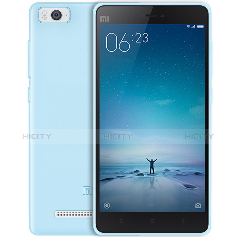 Cover Silicone Trasparente Ultra Sottile Morbida per Xiaomi Mi 4i Blu