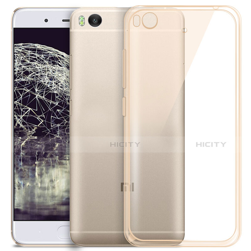 Cover Silicone Trasparente Ultra Sottile Morbida per Xiaomi Mi 5S Oro