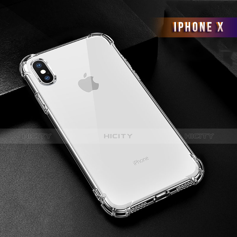 Cover Silicone Trasparente Ultra Sottile Morbida R03 per Apple iPhone Xs Chiaro