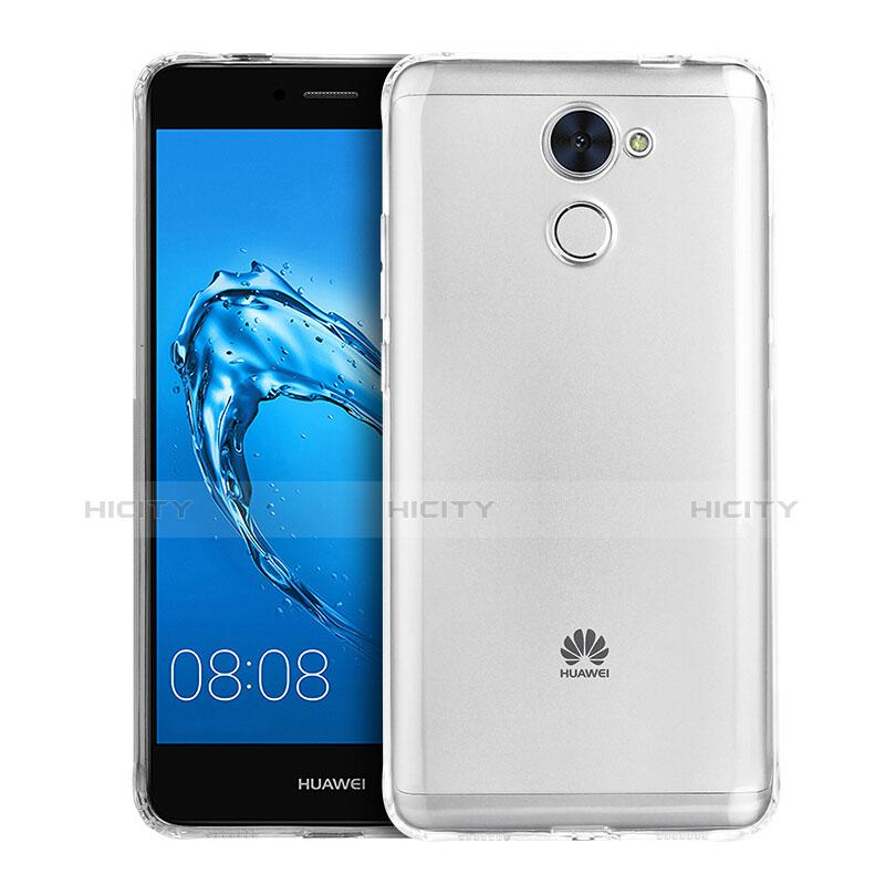 Cover Silicone Trasparente Ultra Sottile Morbida T02 per Huawei Y7 Prime Chiaro