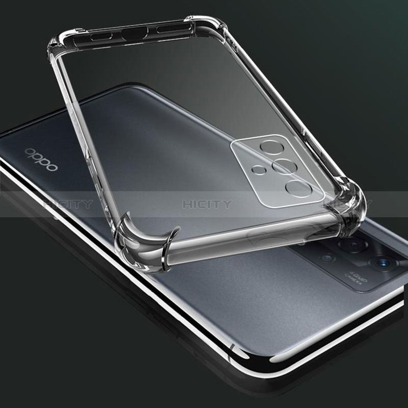 Cover Silicone Trasparente Ultra Sottile Morbida T02 per Oppo A93s 5G Chiaro